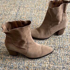 Suede Western Ankle Boots